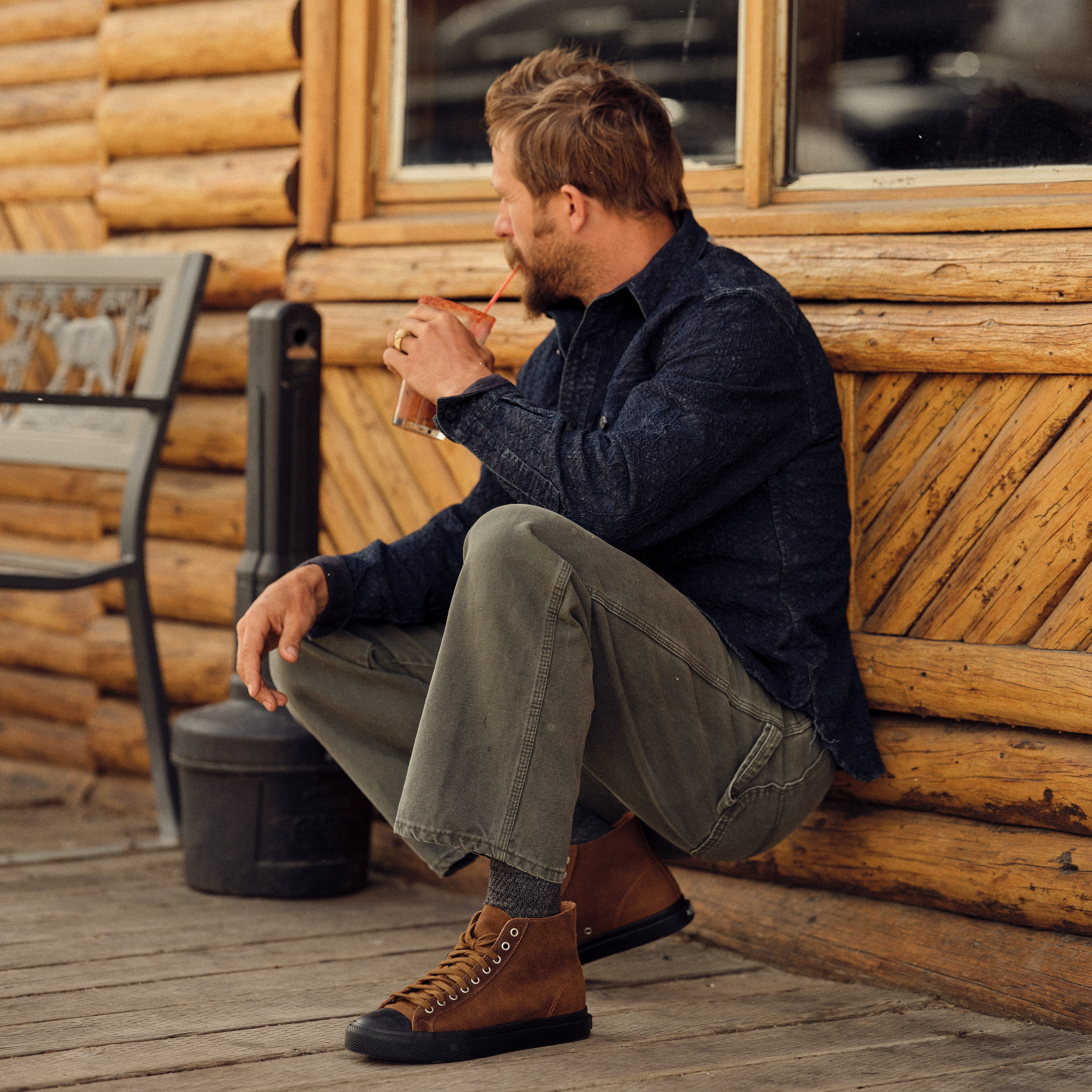RRL Roughout Suede Mayport Sneaker - BROWN | Casual Sneakers