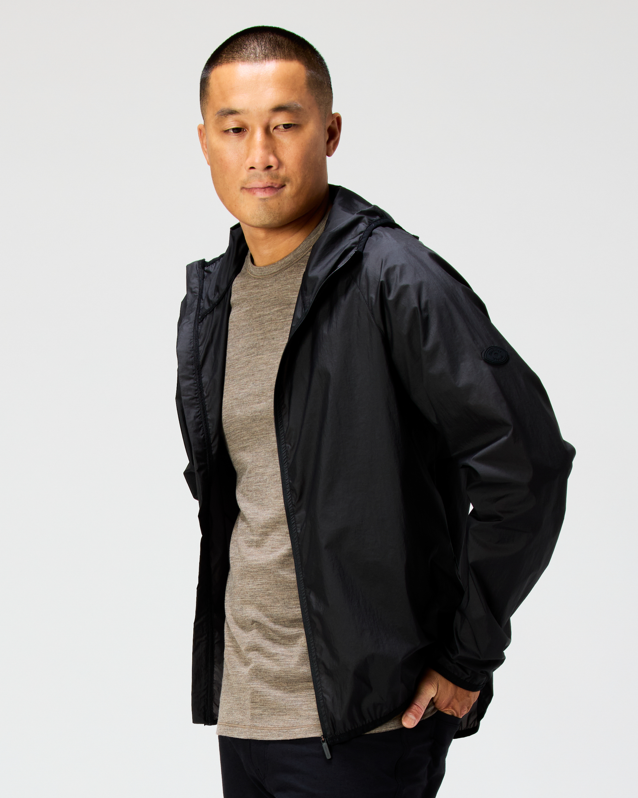 District Vision Ultralight Packable DWR Wind Jacket - Black