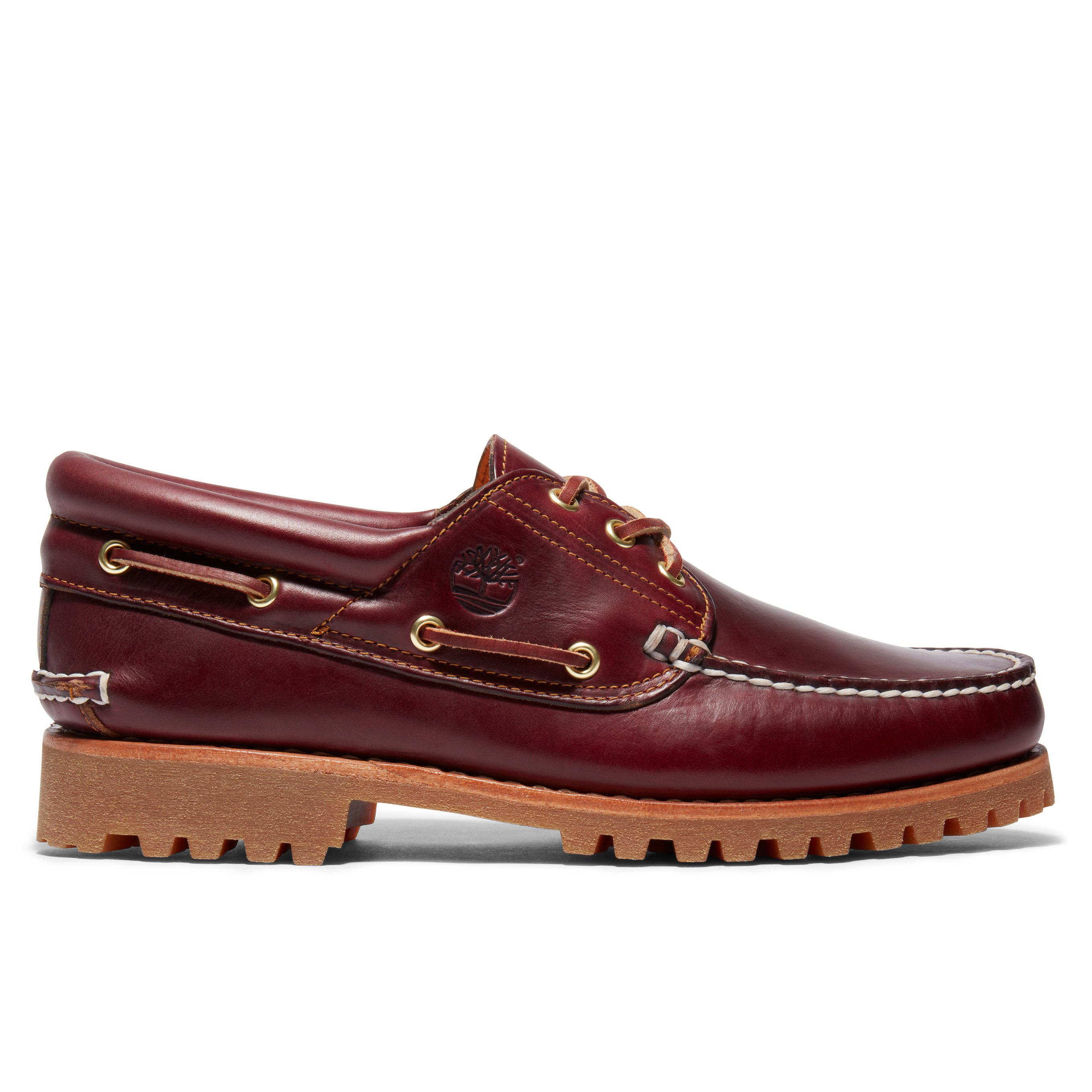 Timberland Authentics 3 Eye Classic Lug Boat Shoe - Burgundy Full
