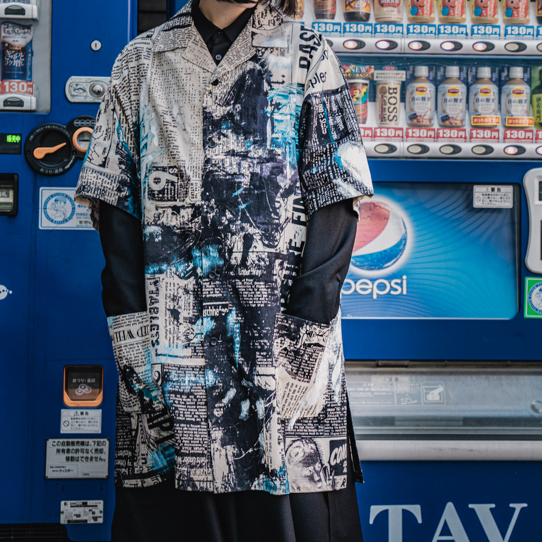 ヨウジヤマモト2022SS YUUKA ASAKURA NEWSPAPER GUN SLEEVES OPEN