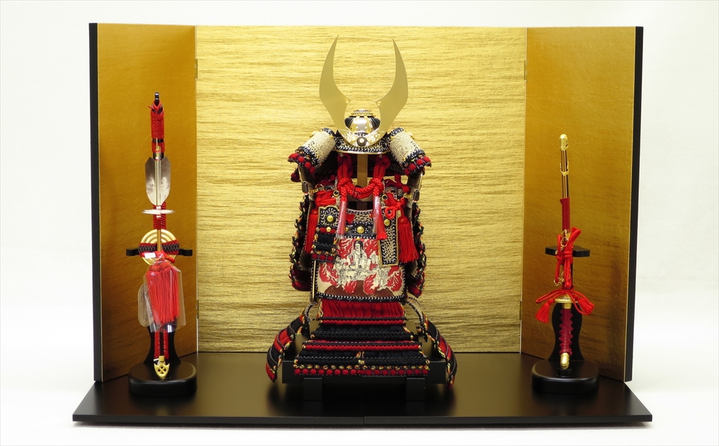 市川光玉作 8号 本鹿絵革 革小札 正絹糸縅 大鎧