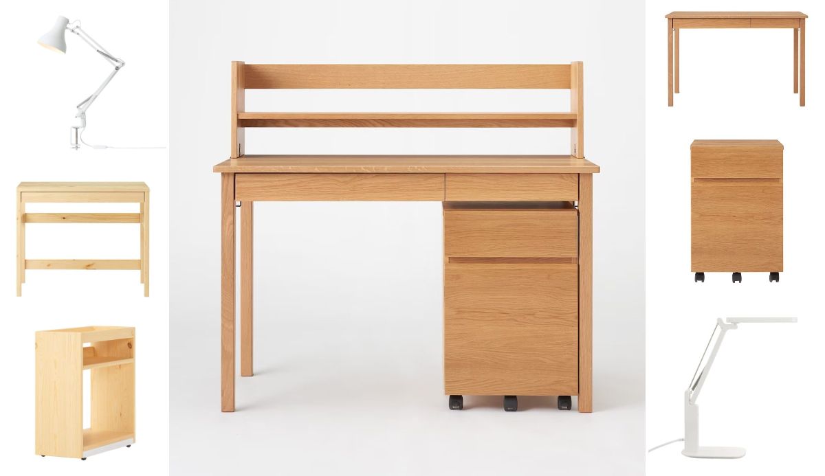 学習机にも使える【無印良品】のデスクは、シンプルで木のぬくもりが