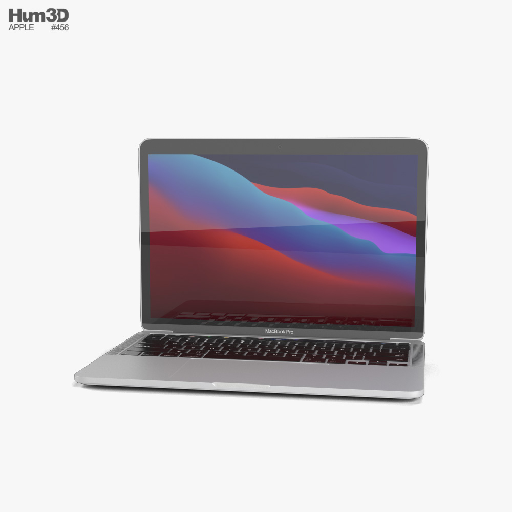 Apple MacBook Pro 13-inch 2020 M1 Silver 3D model - Download
