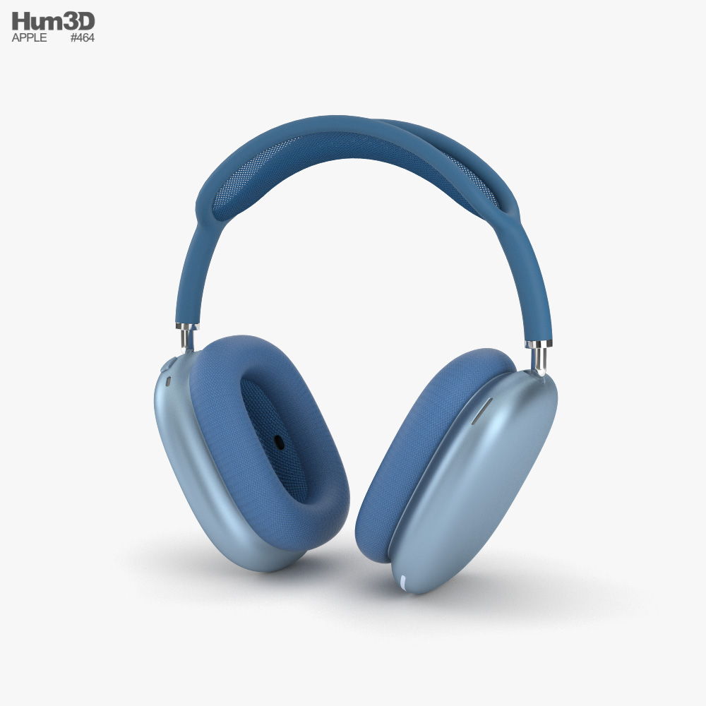 Apple AirPods Max スカイブルー 3Dモデル - ダウンロード オーディオ