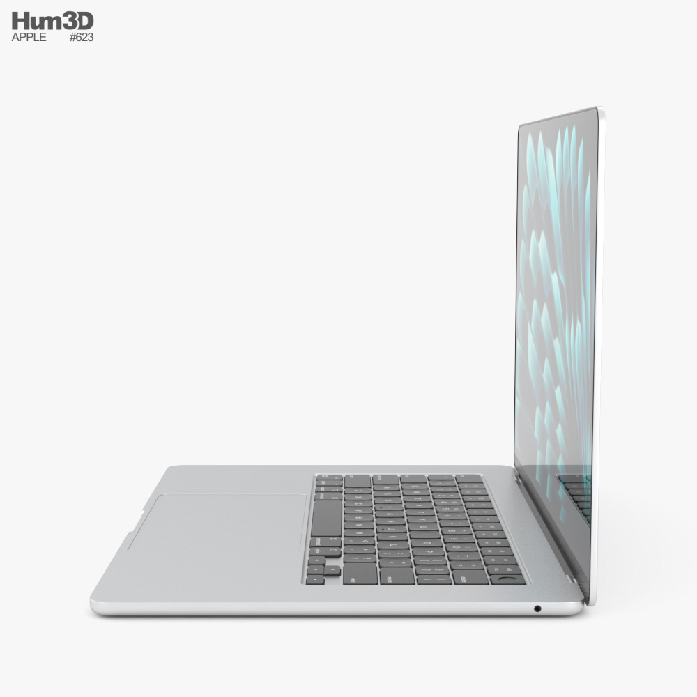 Apple MacBook Air 15 inch M3 2024 Silver 3D model - Download
