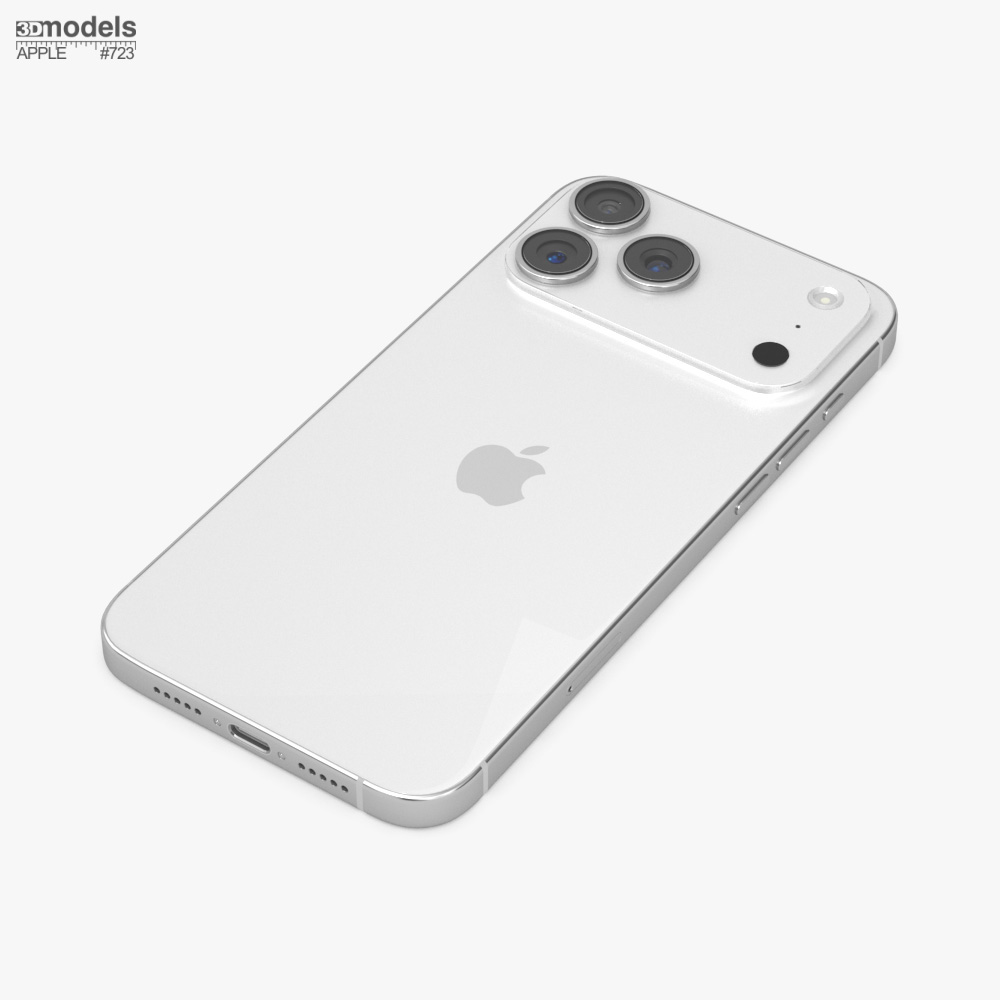 プレリリース Apple iPhone 17 Pro Max シルバー 3Dモデル