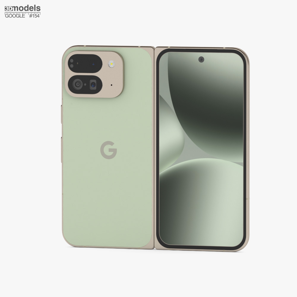 Google Pixel 10 Pro Fold Jade 3D model - Download Phones on