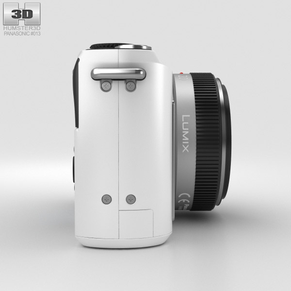 Panasonic Lumix DMC-GF1 White 3D model - Download Photo camera on