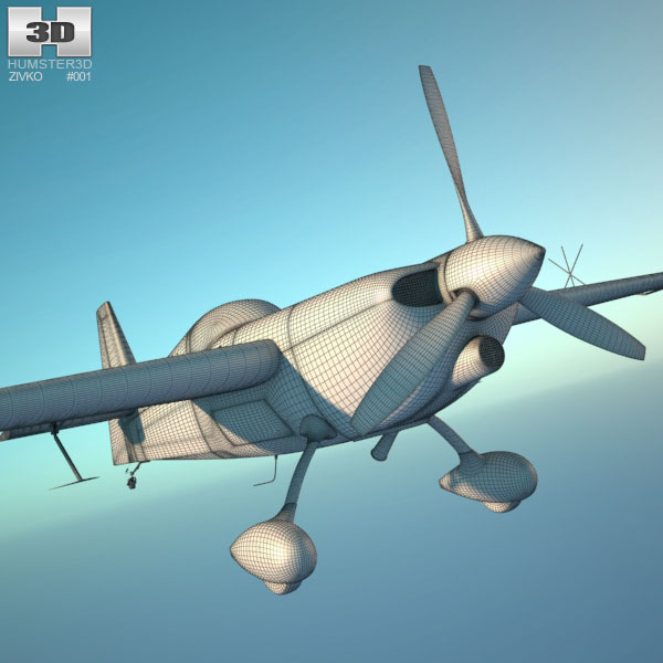 ジブコ・エッジ540 アクロバット機 3Dモデル - ダウンロード 小型