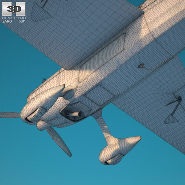 ジブコ・エッジ540 アクロバット機 3Dモデル - ダウンロード 小型