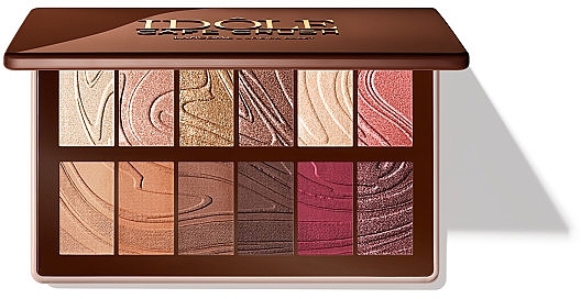 12色入りアイシャドウパレット、輝く仕上がりとマット仕上がり