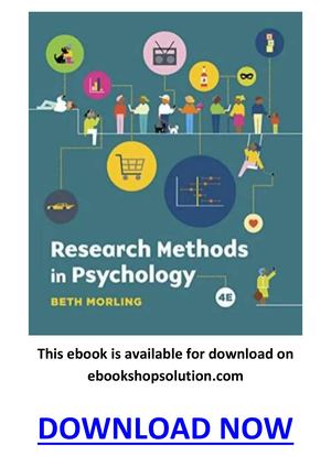 Calaméo - Research Methods In Psychology 4th Edition Beth Morling Pdf