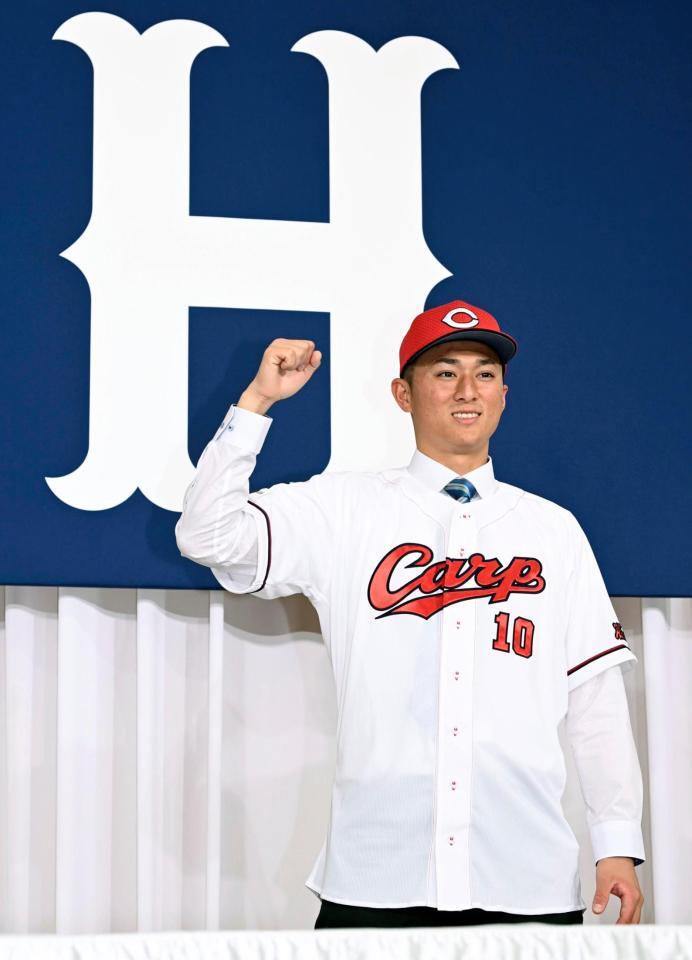 広島東洋カープ堂林翔太選手直筆サイン入りレプリカユニフォームL