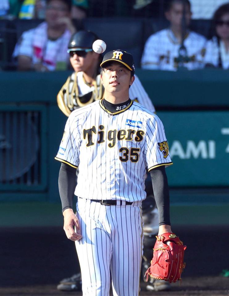 阪神 才木浩人が6回3失点KO 六回、梅野の二塁牽制球で微妙な