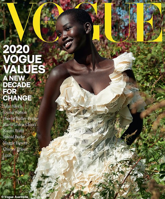 Supermodel Adut Akech covers Vogue Australia's January 2020 issue