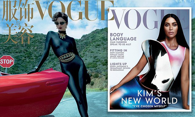 Kendall Jenner shows off her figure in a black catsuit for Vogue