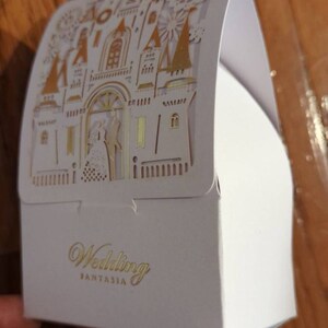 Magical WHITE Disney Wedding/bridal Shower Party Favors Castle