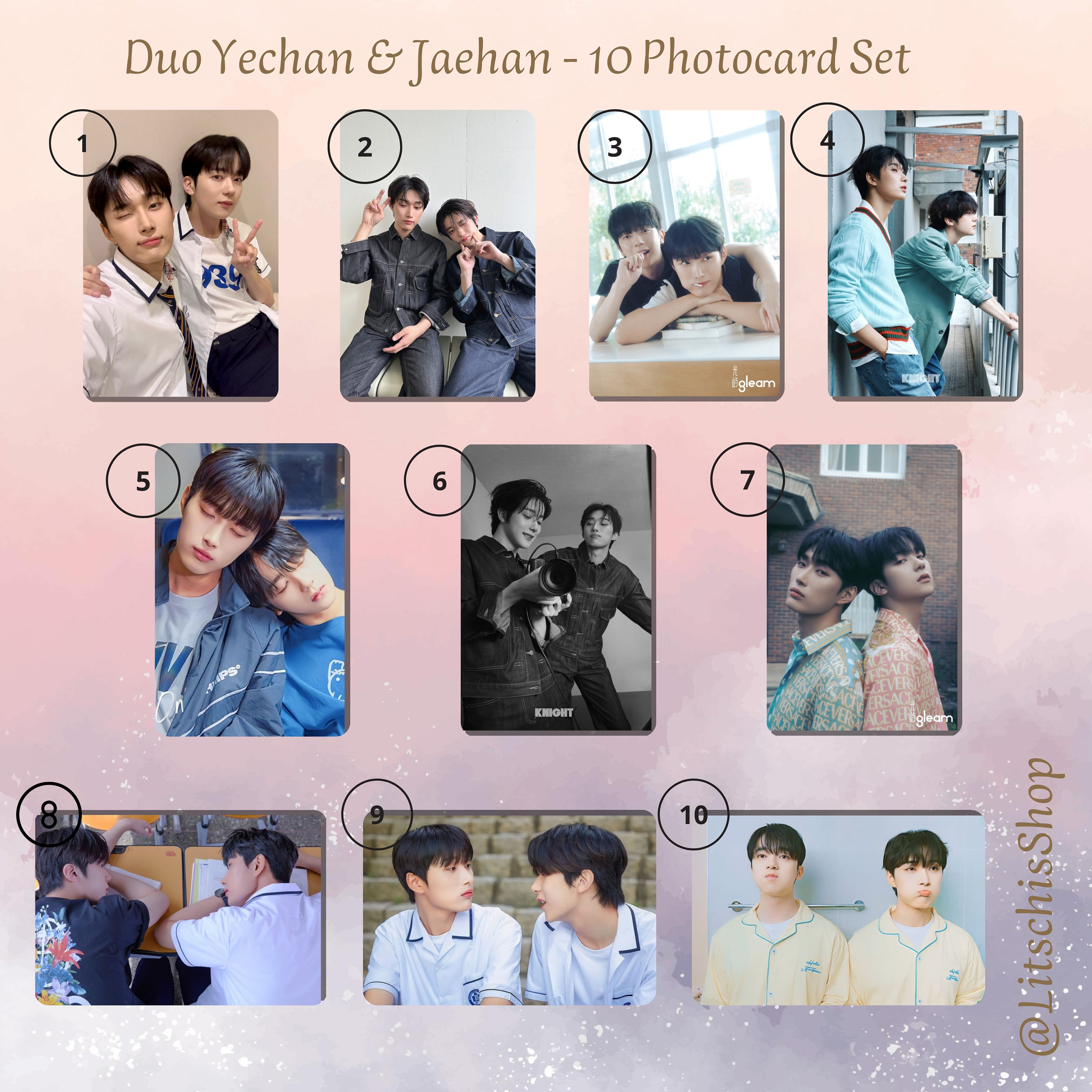 Omega X Yechan & Jaehan Fanmade Photocards Kpop / A Shoulder to
