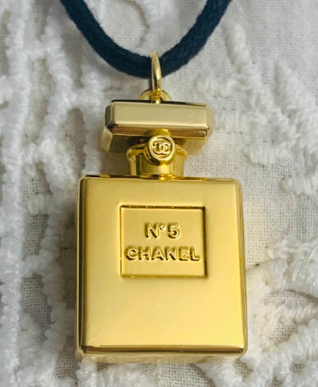 Chanel Necklace With No 5 Perfume Bottle Charm, Authentic, Vintage