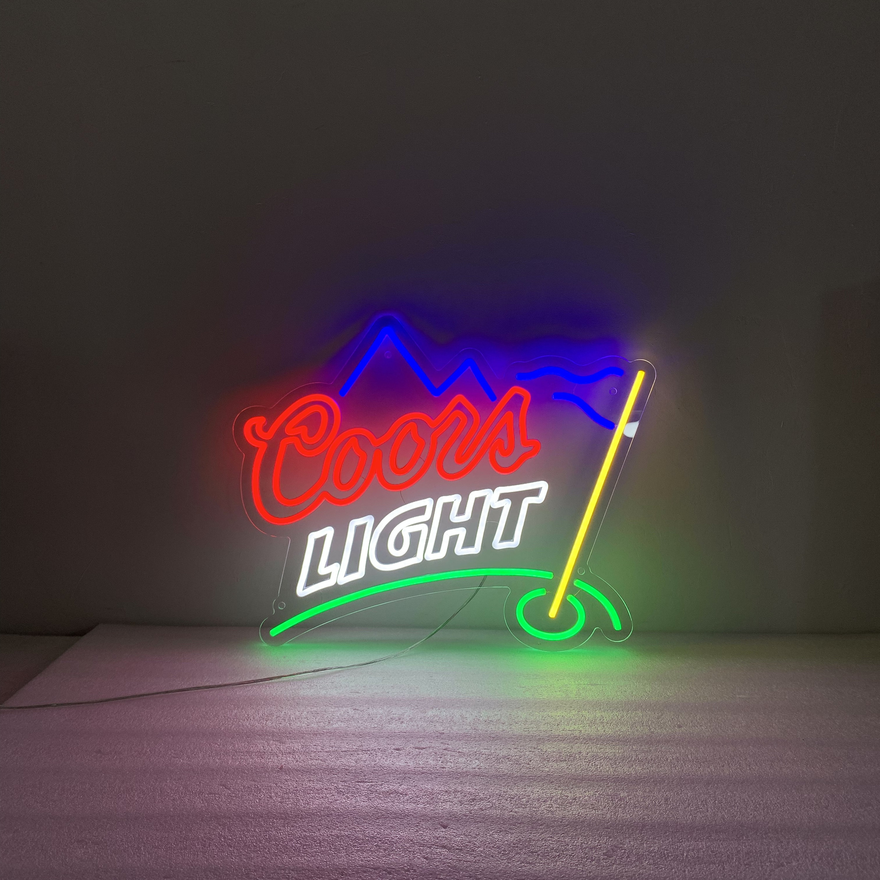 Coors Light Golf Sign, Neon Sign for Beer Bar Pub Decor Neon Light