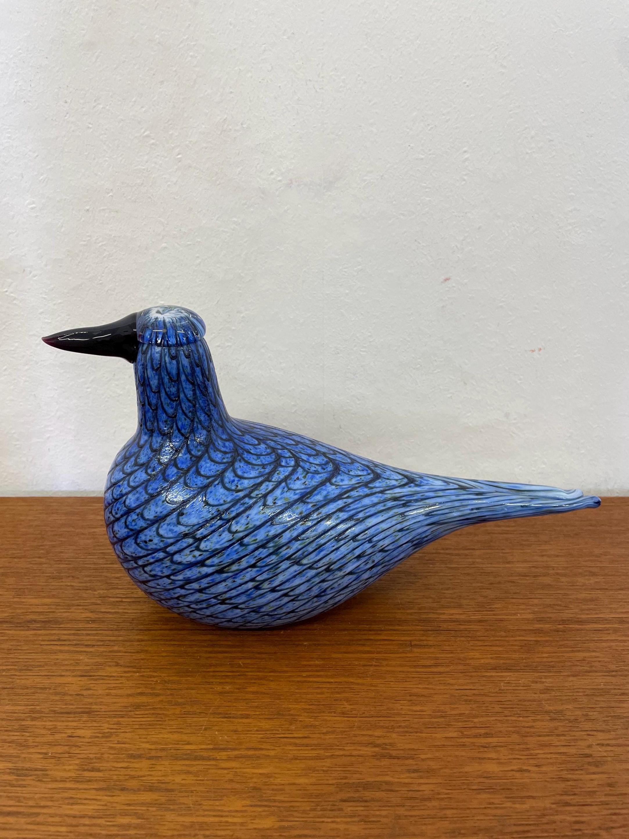 フィンランドの偉大なガラス作家オイバトイッカ作 雷鳥のガラス