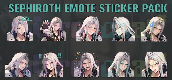 セフィロス FF7 エモート ステッカー パック: Twitch、Discord