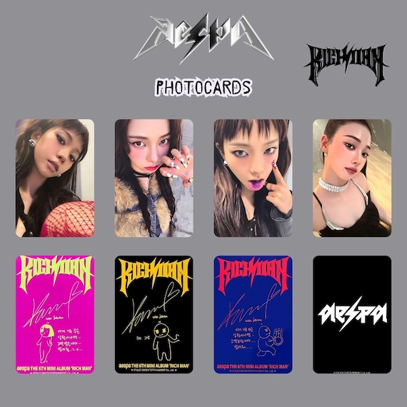 Aespa 「Rich Man」フォトカード：全メンバー（16枚） - デジタル