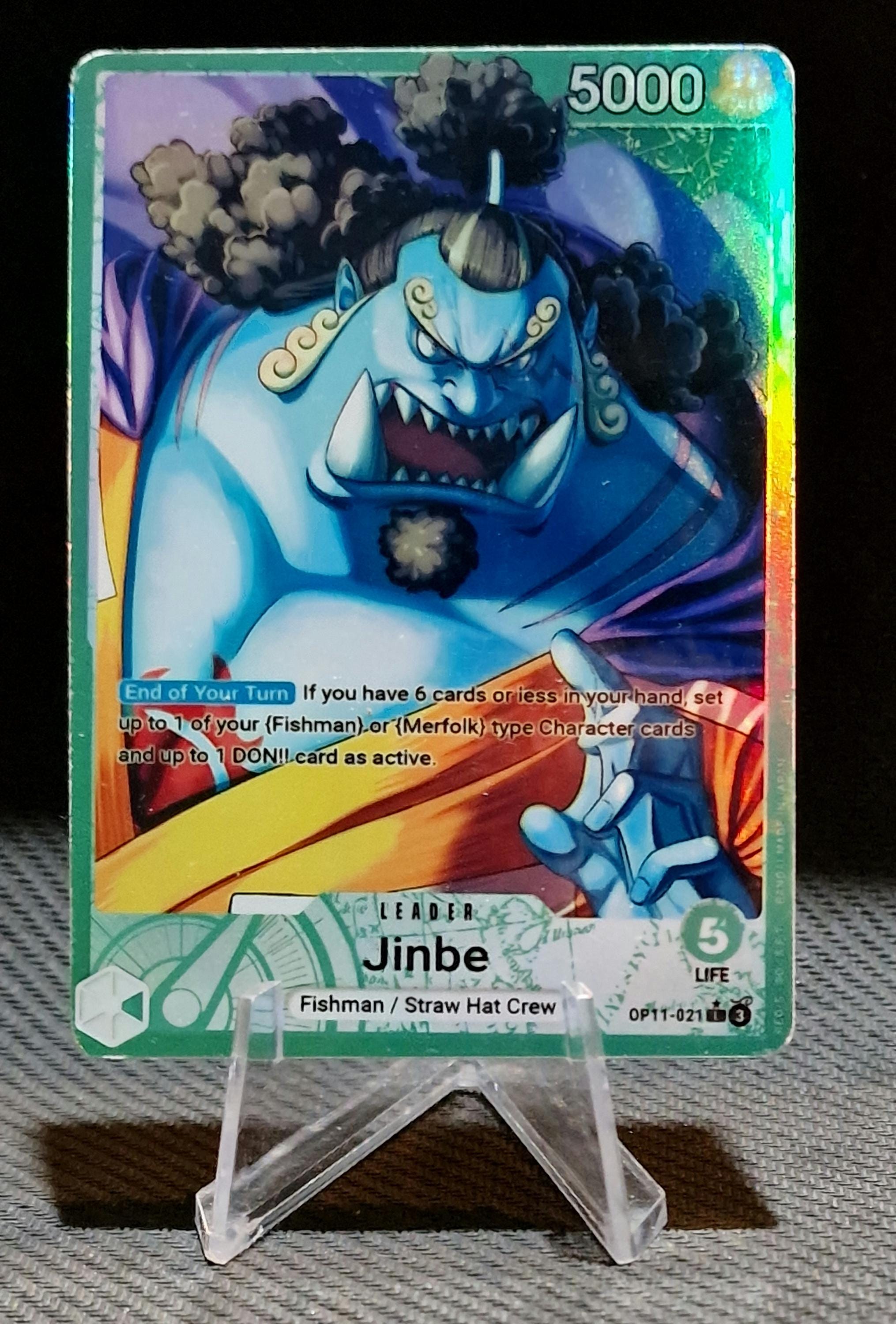 One Piece Proxy Card Leader Holo - Jinbe OP11-021 Alt Art - Etsy