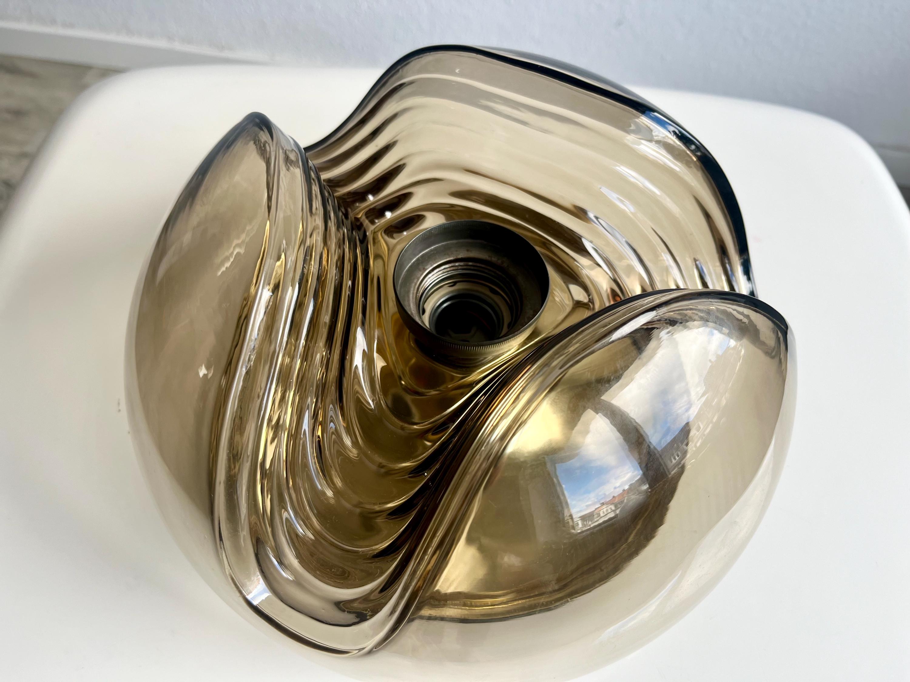 1970s Peill Putzler Futura Wall Lamp Vintage Wave Smoked Glass - Etsy