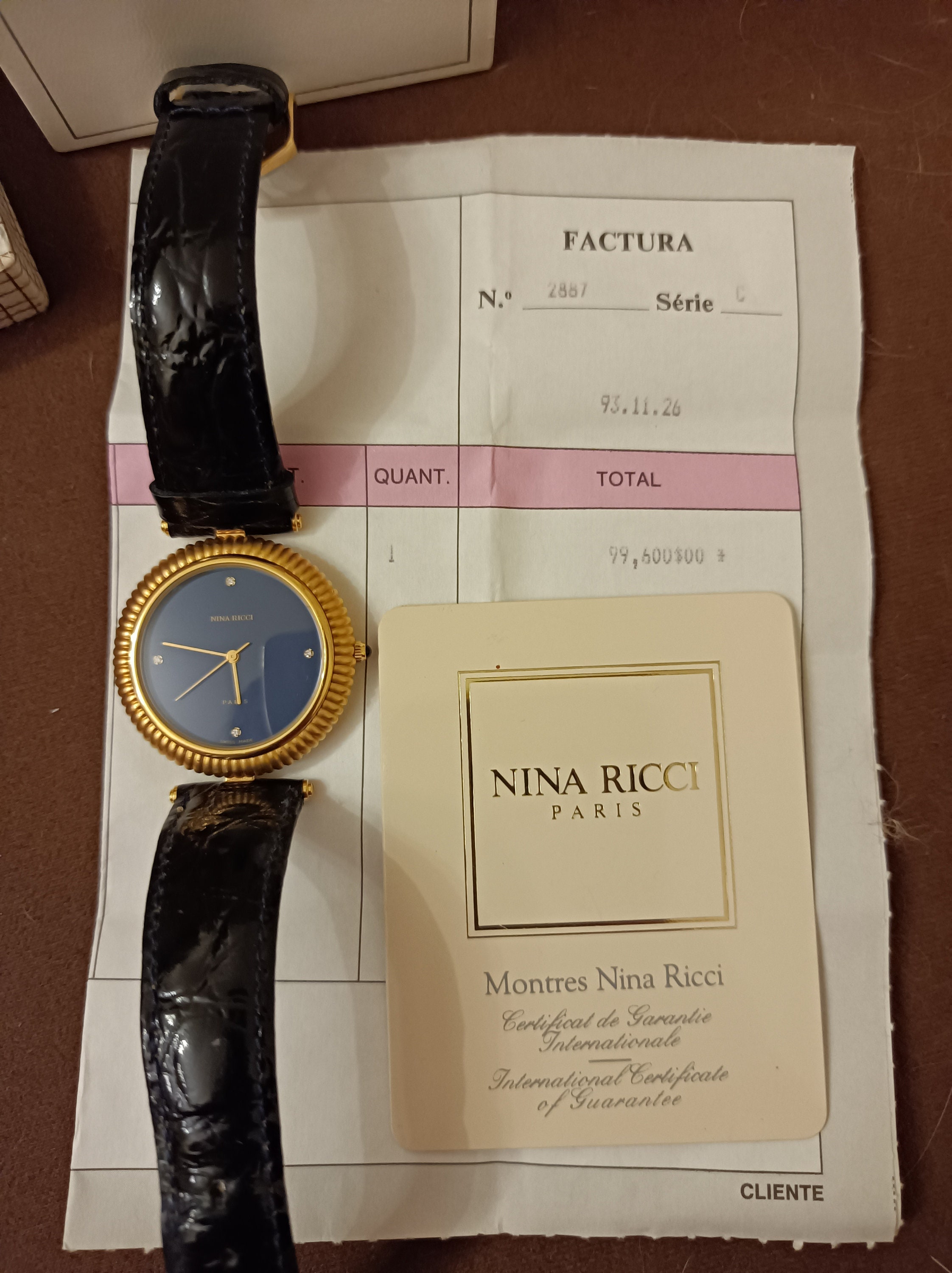 Nina Ricci Modele Deposé Vintage Lady Goldplated Swiss Made Watch