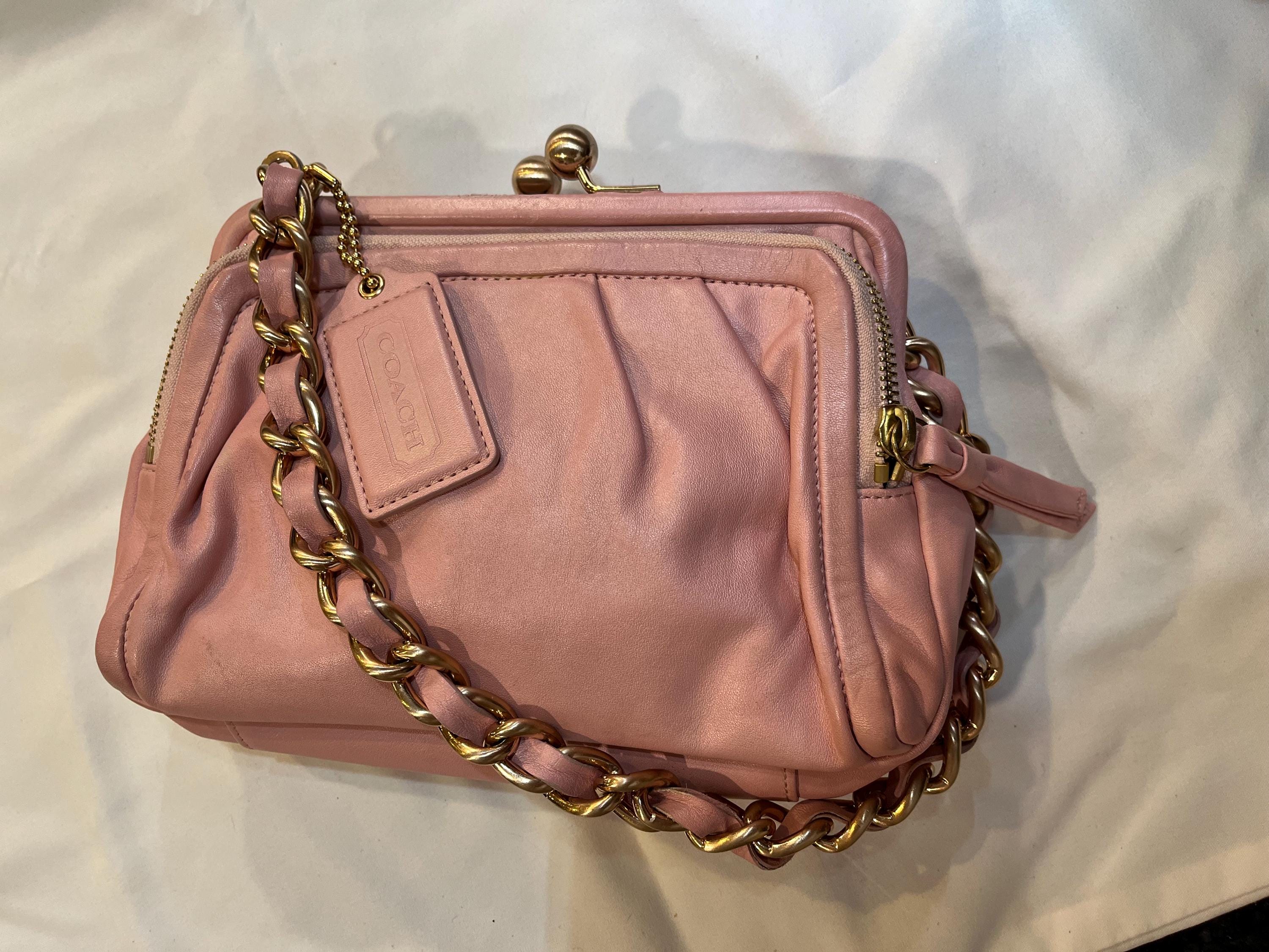 Coach Pink Parker Kisslock Bag - Etsy