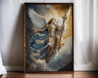 神の使者、大天使ガブリエル、ファンタジーイラスト、すぐに