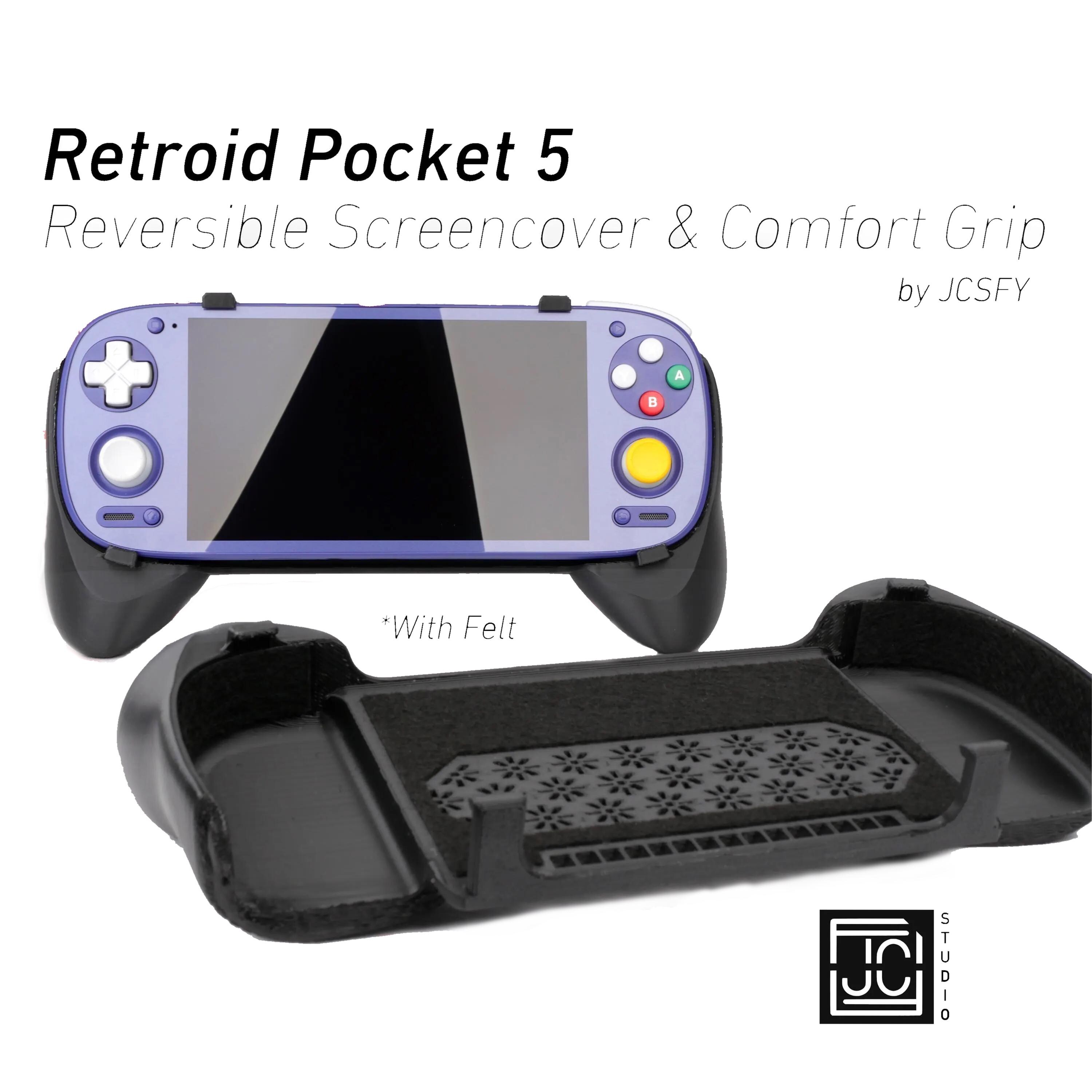 Retroid Pocket 5 & G2用グリップ | 2-in-1 リバーシブルスクリーン