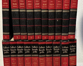 Collier's Encyclopedia (20 Volume Set) COMPLETE SET - Etsy