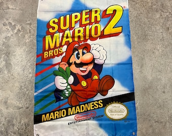 Super Mario Bros 2 Custom Wall Flag Banner Tapestry 2 X 3 Ft, NES