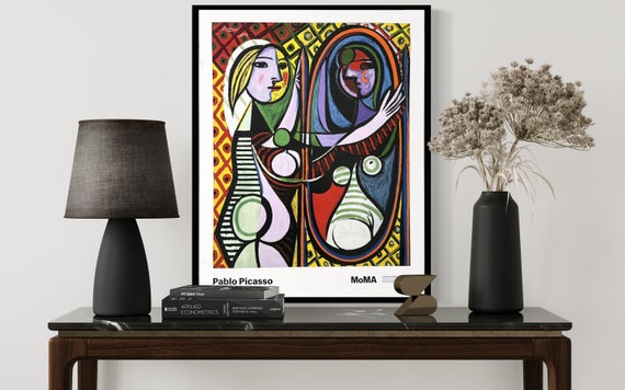 パブロ・ピカソ - 鏡の前の少女 - MoMA美術館所蔵のオリジナルポスター