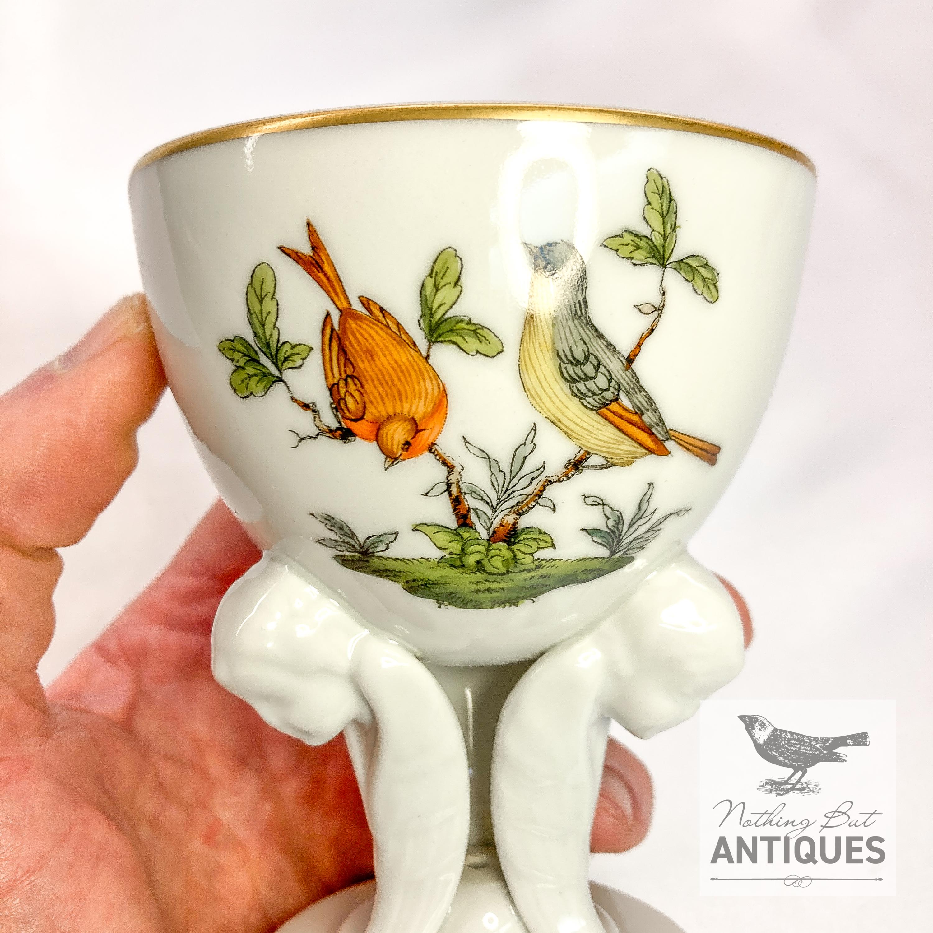 ヴィンテージ ヘレンド ロスチャイルド 鳥のモチーフ 小物入れ 蓋付き