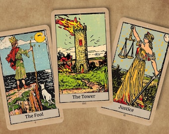 Vintage 1970s the Rider Tarot Deck Cards Complete Set 78 Card 70s