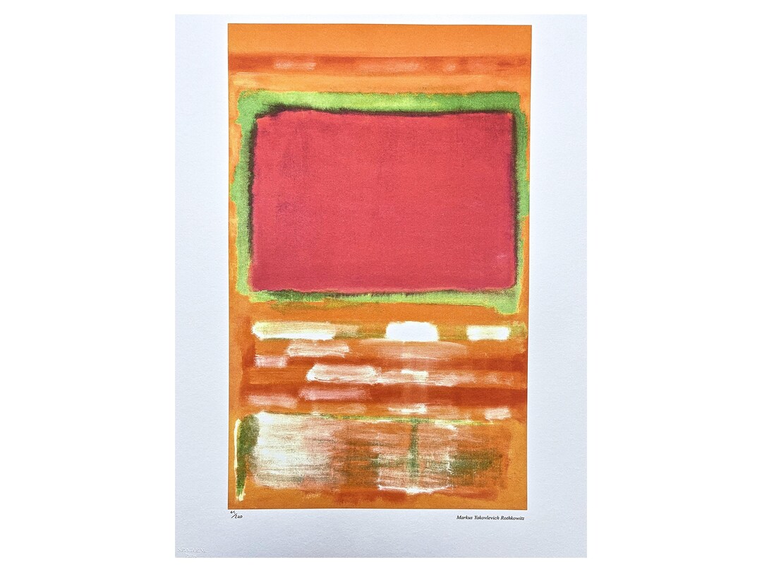 MARK ROTHKO - No. 15 - 署名、証明書、限定版 45/200、50 x 65 cm