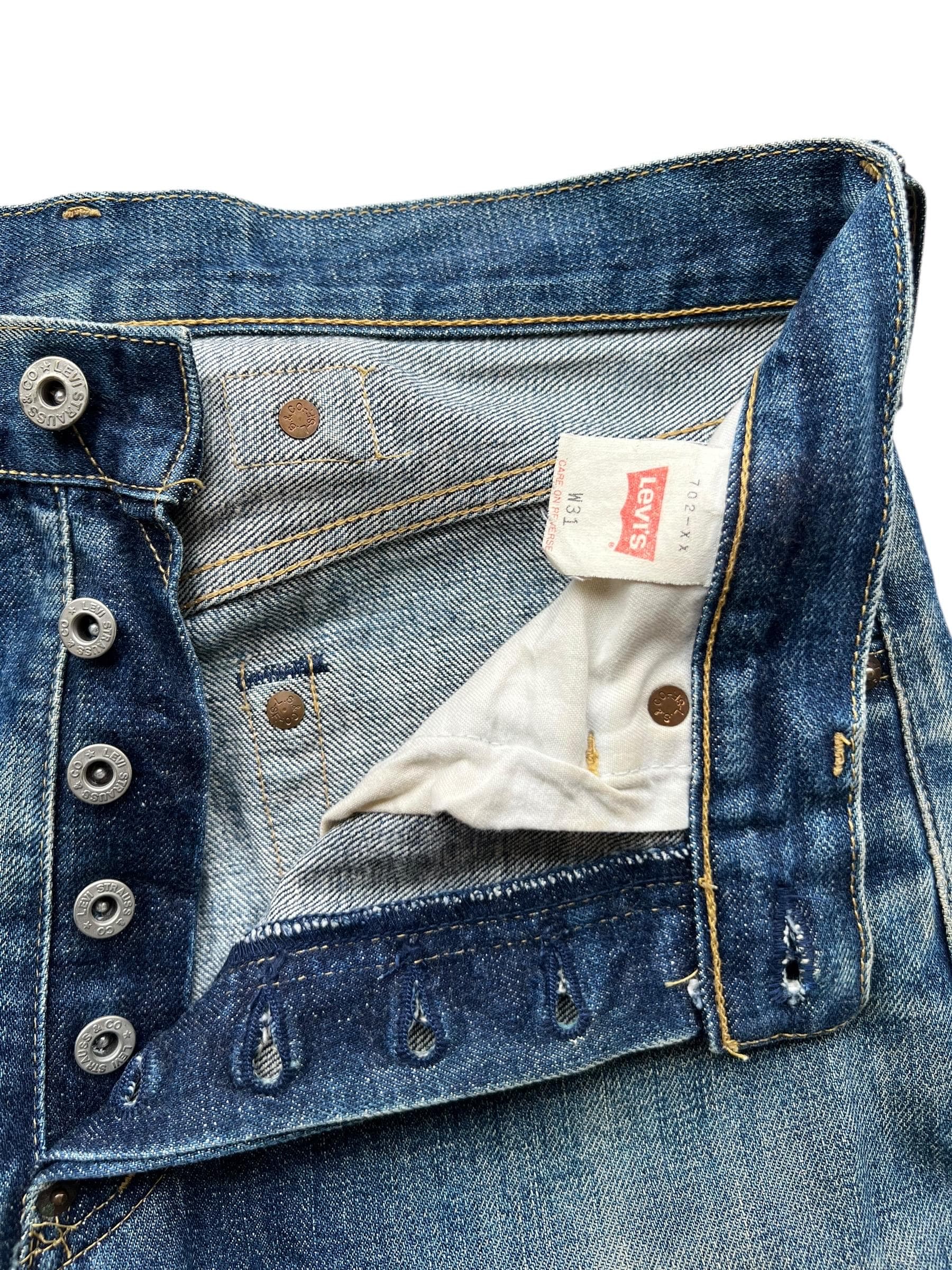 Vintage 90s Levi's 702xx Selvedge Buckle Back Denim Jeans Levis