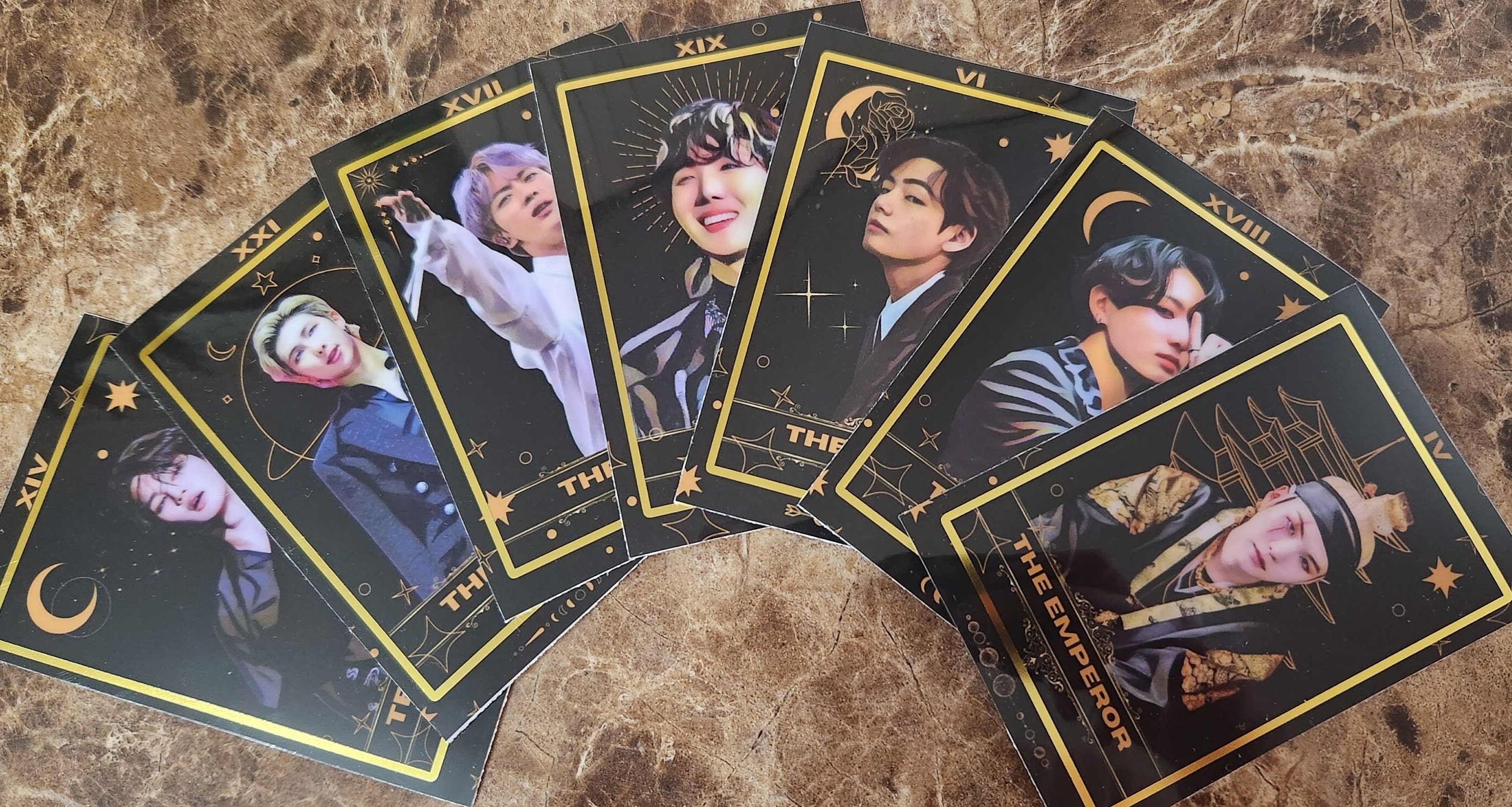 BTS Tarot Gold Stamp Vinyl Kpop Sticker - Etsy