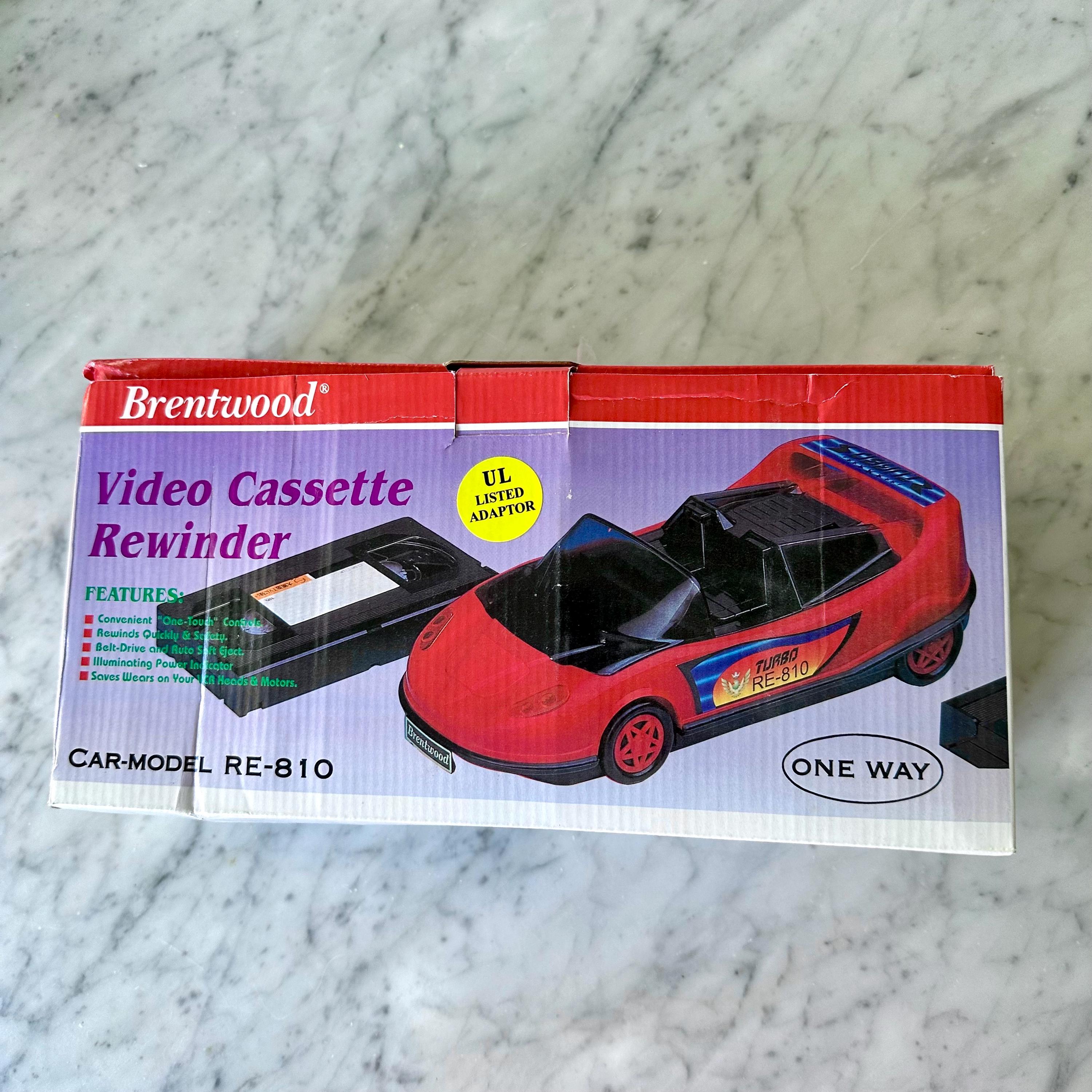 Vintage Brentwood Red Sports Car VHS Rewinder in Original Box. in