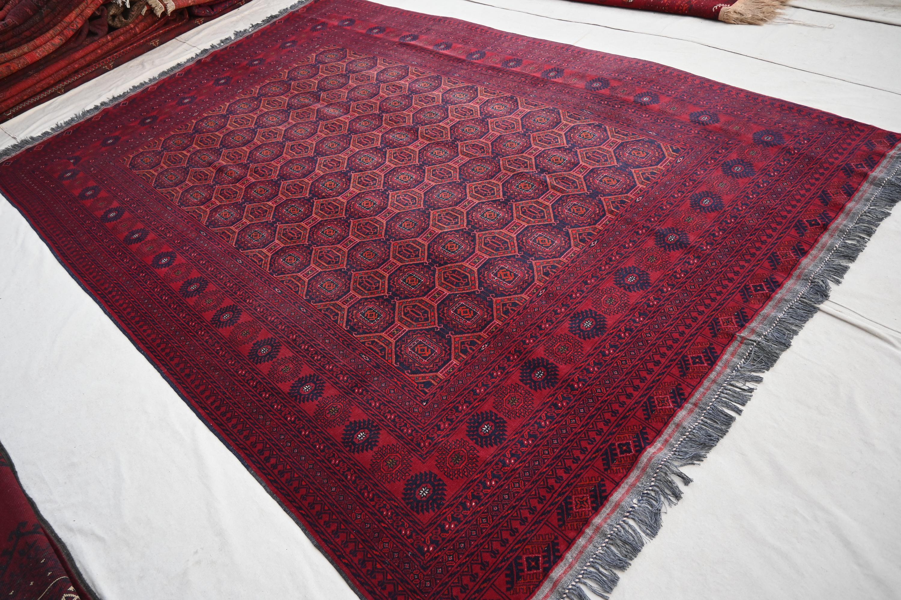 7x10 ヴィンテージ 1950 年代 ラグ - ラージ ハンドメイド ラグ