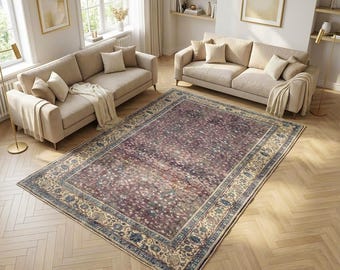 ファームハウスラグ、トルコヴィンテージラグ、ロビーラグ、伝統的な