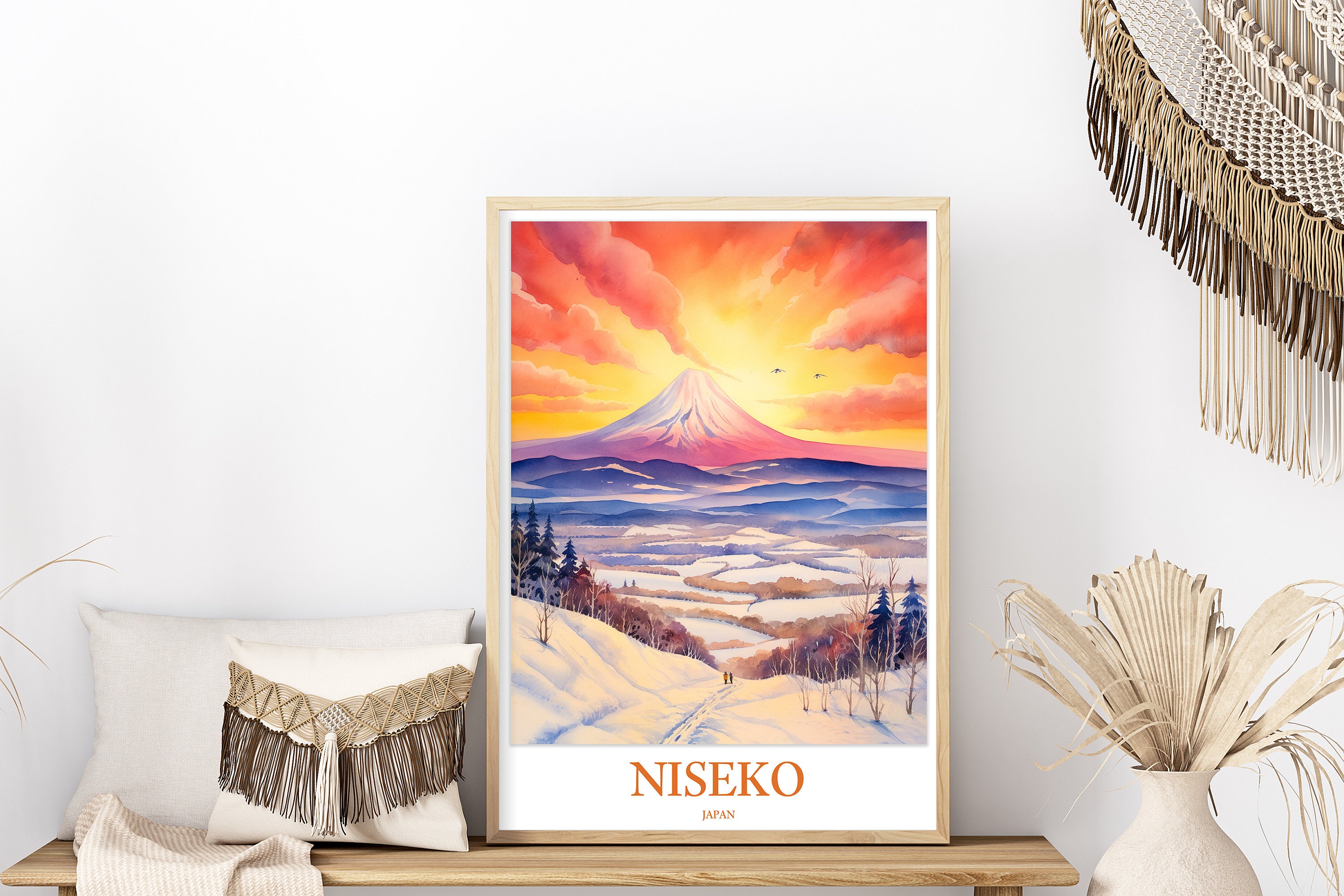 Niseko Japan Travel Poster: Mount Yotei Winter Print - Etsy