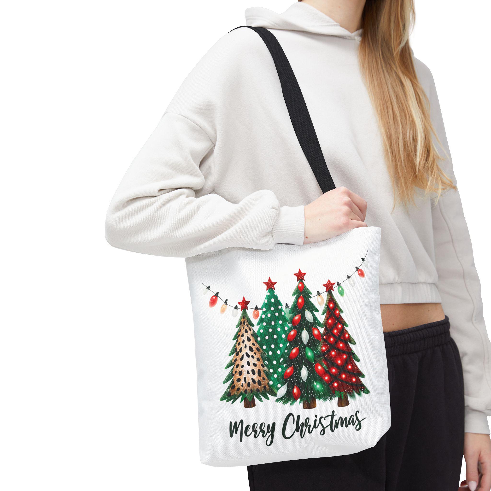 クリスマスツリートートバッグ、ホリデーギフトバッグ、季節の