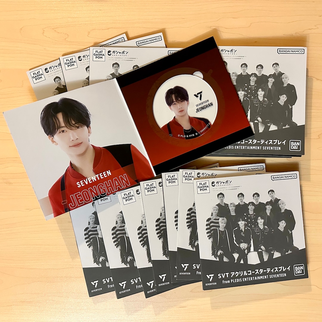 OFFICIAL SEVENTEEN X BANDAI Gashapon Japan Acrylic Coasters - Etsy