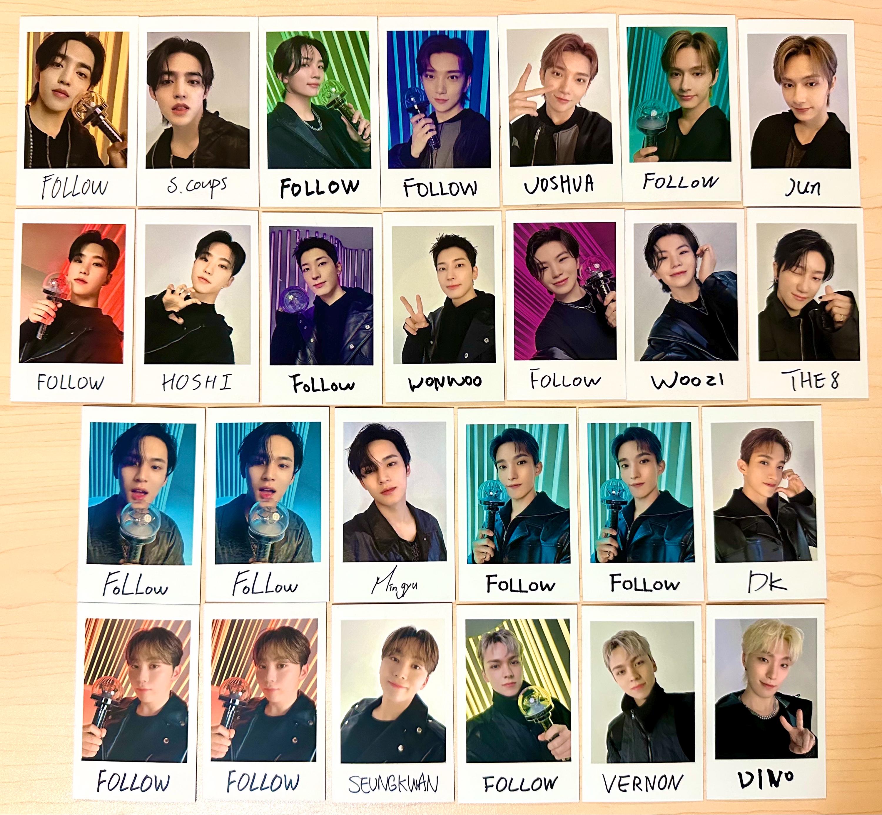 OFFICIAL SEVENTEEN Follow to Japan Instant Photo Sticker Card - Etsy