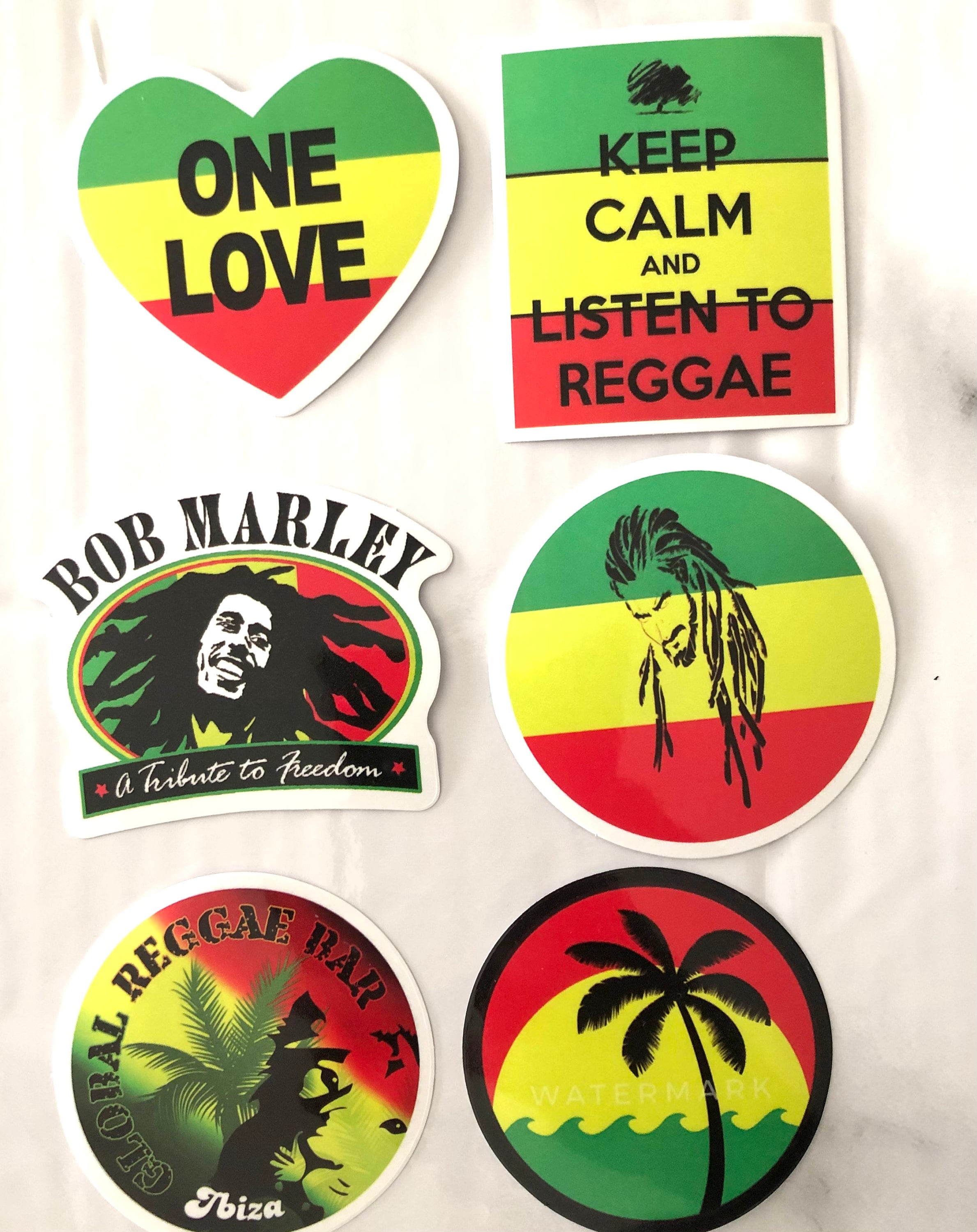 レゲエ ラスタファリアン ステッカー: ボブ・マーリー、ラスタ、ワン