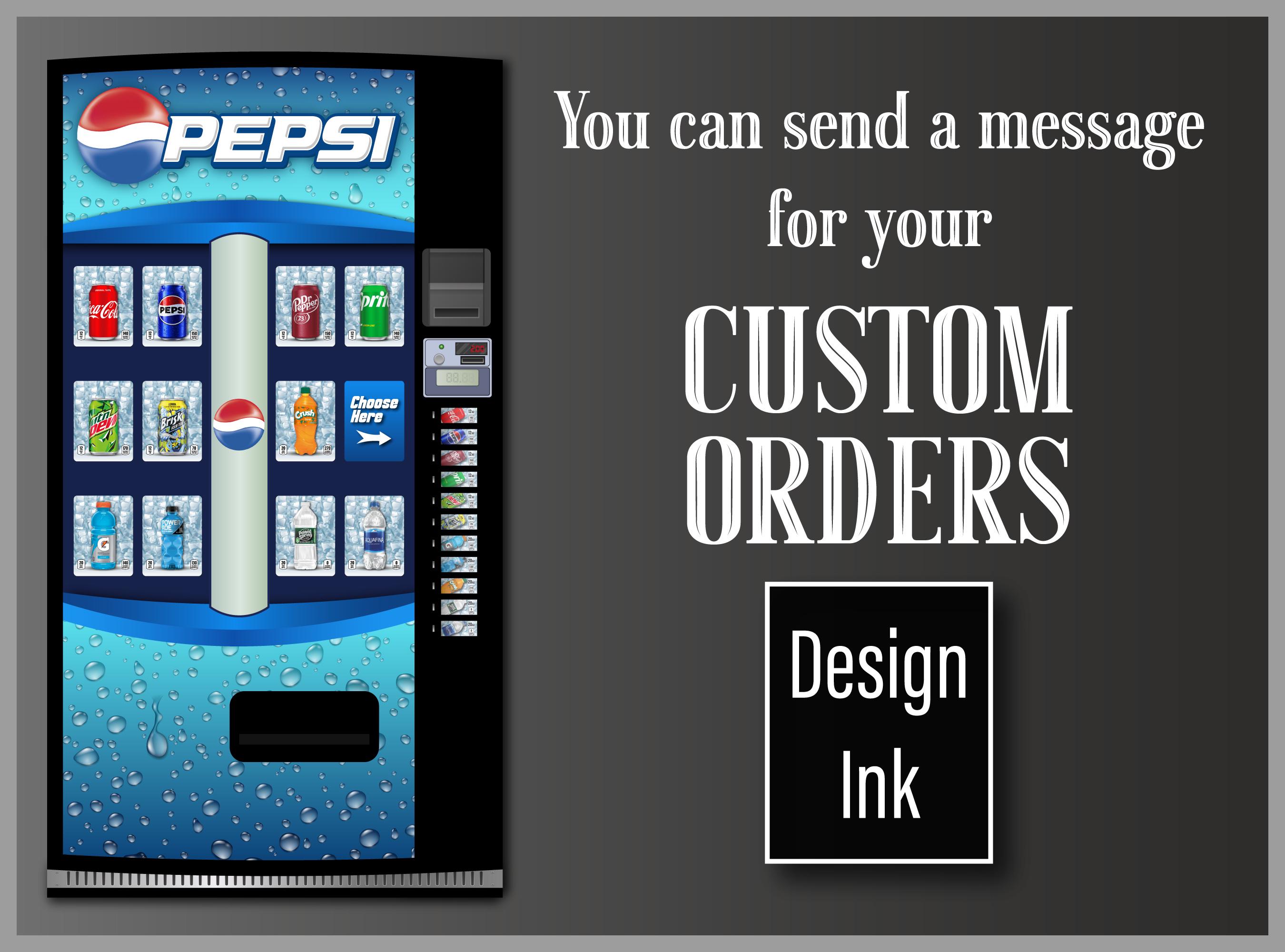 HVV Soda Vending Label, Dixie 501E and 276E Label, Pdf Digital